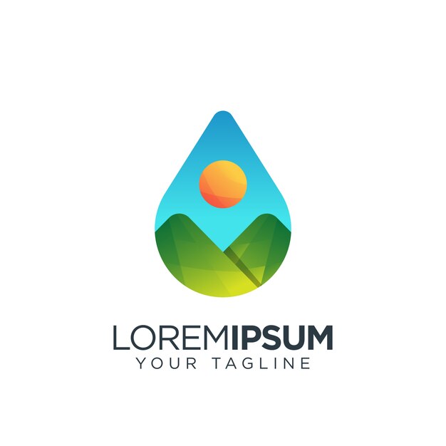 Download Free Mountain Water Logo Premium Vector Use our free logo maker to create a logo and build your brand. Put your logo on business cards, promotional products, or your website for brand visibility.