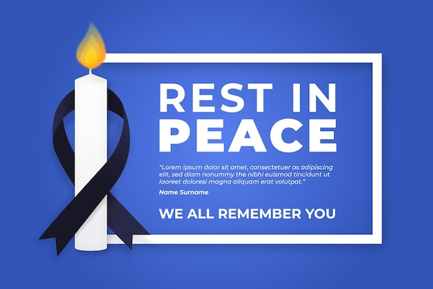 Free vector mourning for the victims concept