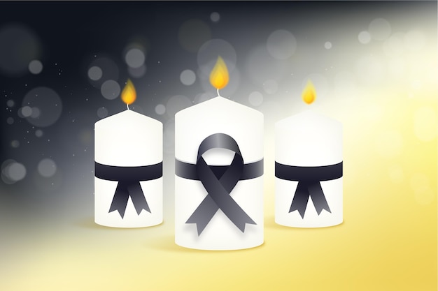 Free vector mourning for the victims concept
