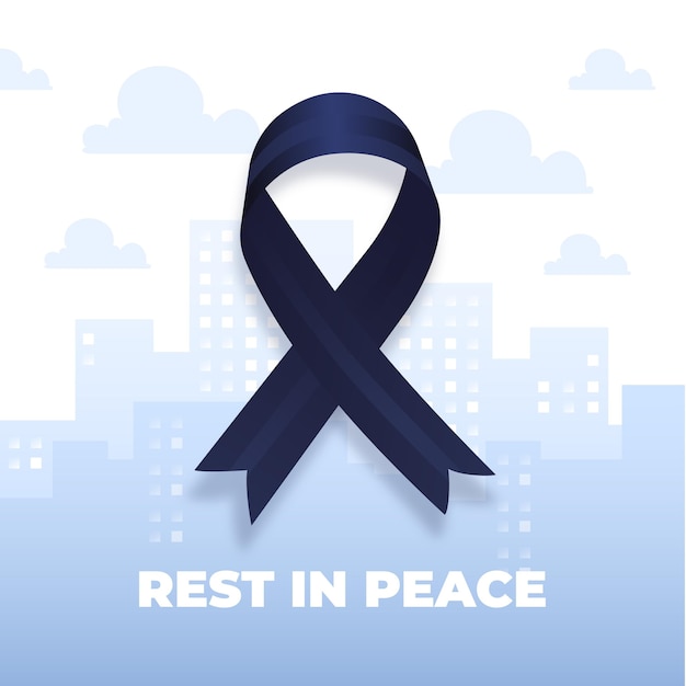 Free vector mourning for the victims concept