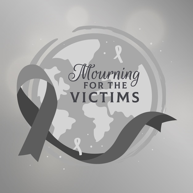 Mourning for the victims concept