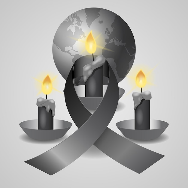 Free vector mourning for the victims concept