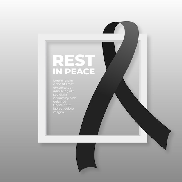 Free vector mourning for the victims concept