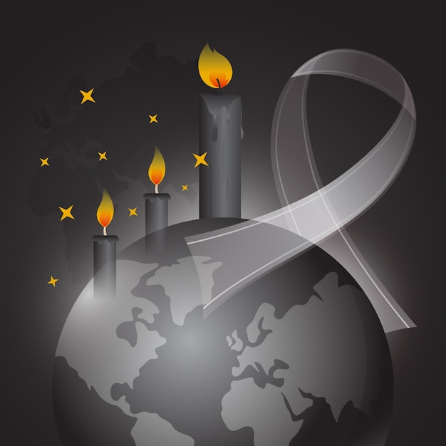 Free vector mourning for the victims illustration