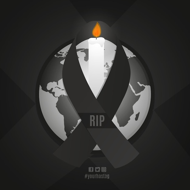 Free vector mourning for the victims