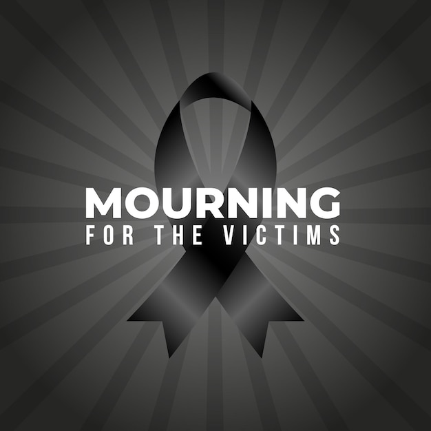 Free vector mourning for the victims