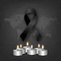 Free vector mourning for the victims