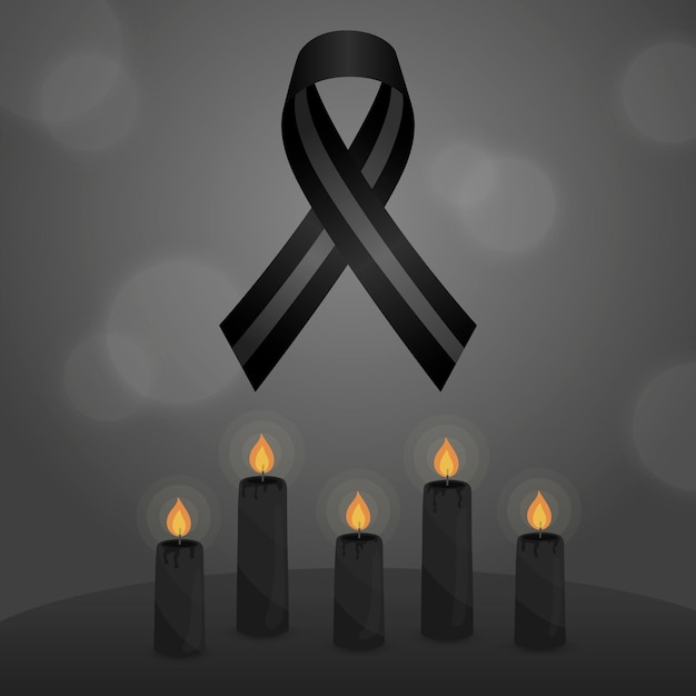 Free vector mourning for the victims