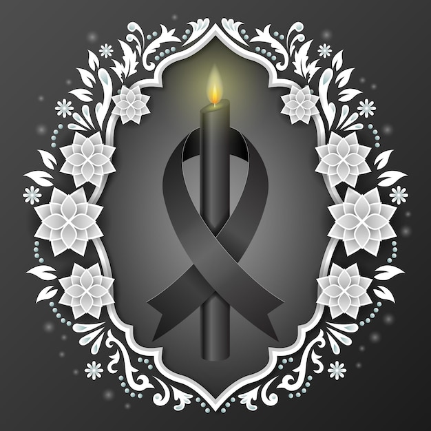 Free Vector mourning for the victims