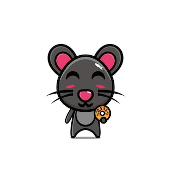 Mouse cute cartoon character design mascot graphic