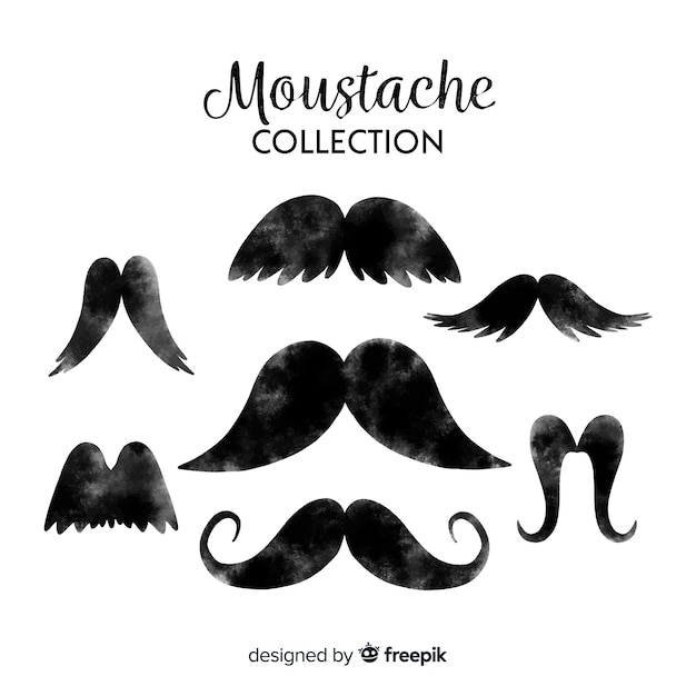 Vettore gratuito collezione di baffi movember