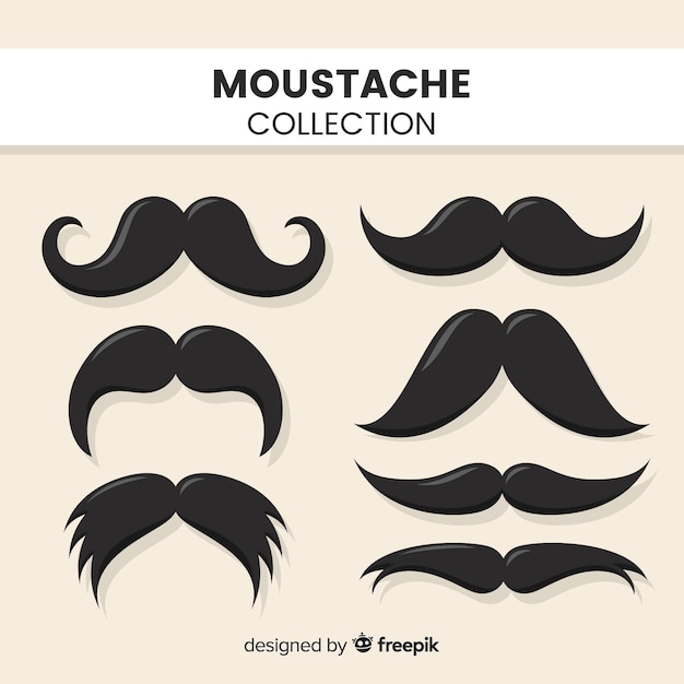 Free vector moustache collection