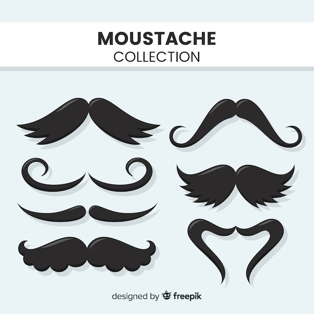 Free vector moustache collection