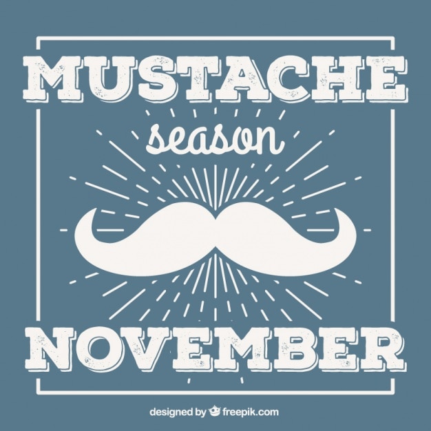 Free Vector movember background with vintage letters