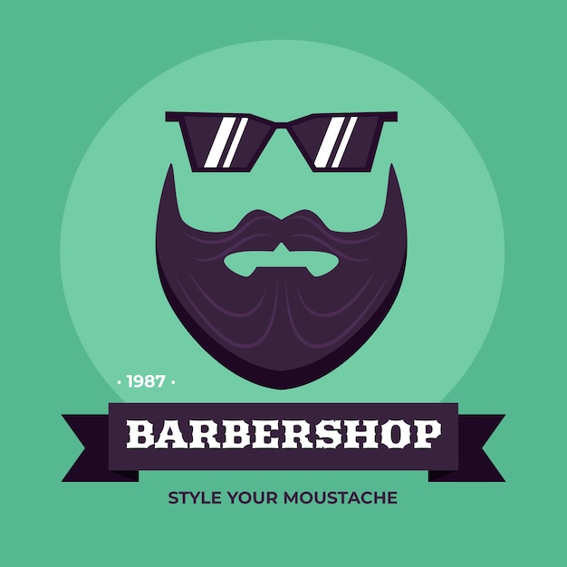 Free vector movember concept in flat design