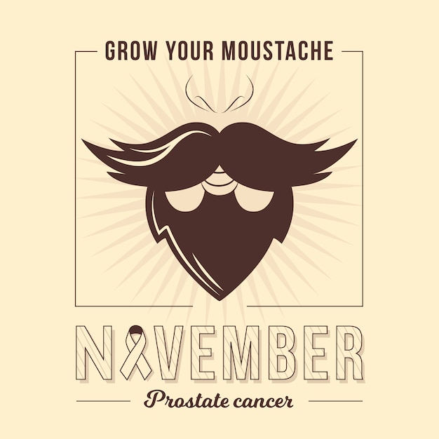 평면 디자인의 Movember 개념