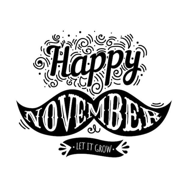 Movember lettering design