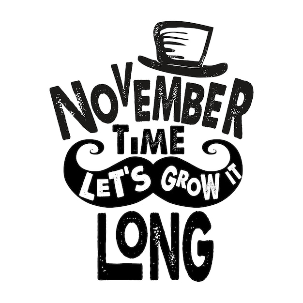 Movember lettering design