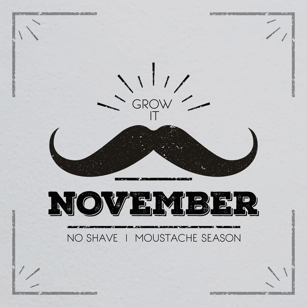 Movember 수염 디자인