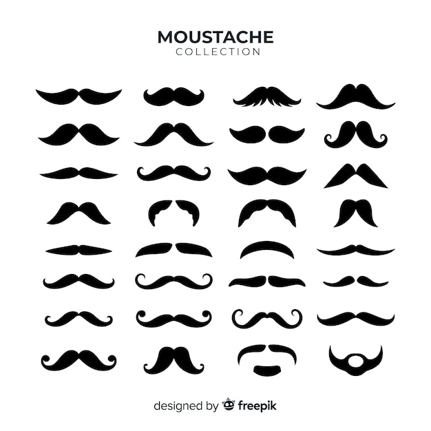 Free Movember Mustache Pack Collection In Flat Design Svg Dxf Eps Png Best Free Svg Cut Files