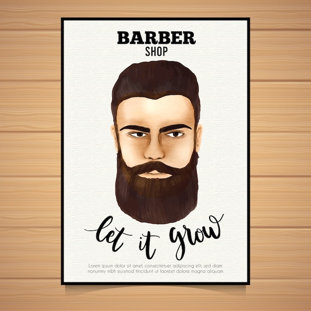 Free vector movember poster template with hipster