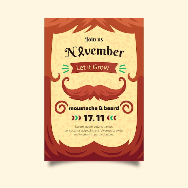 Free vector movember poster