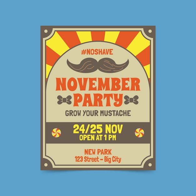 Free vector movember poster