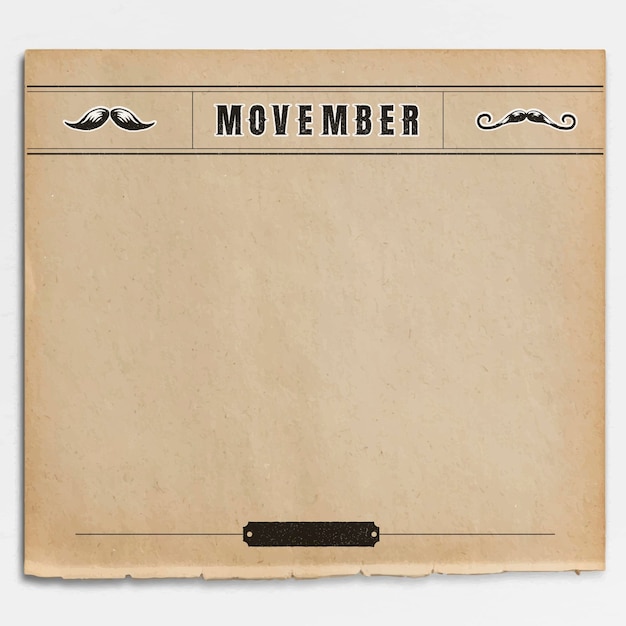 Movember 빈티지 프레임 디자인