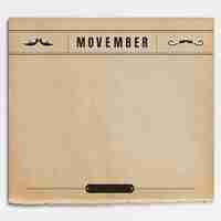 Free vector movember vintage frame design