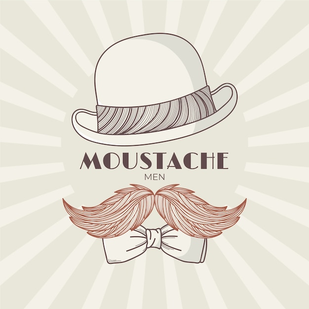 Free vector movember in vintage style