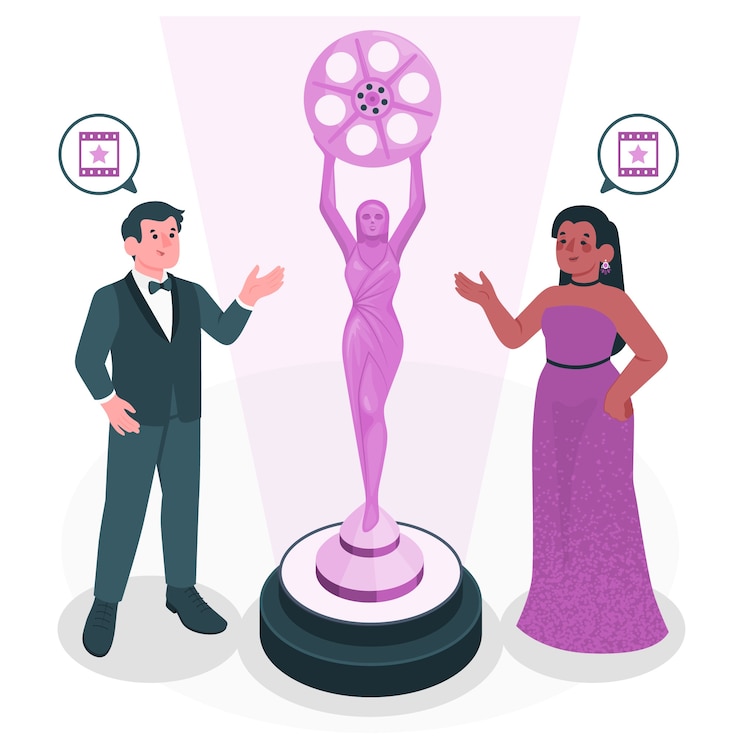 Бесплатный Вектор иллюстрация концепции премии фильма