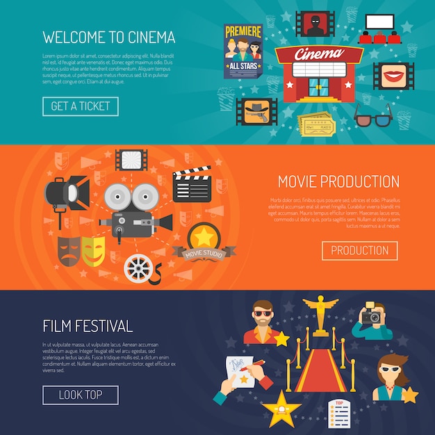 Free vector movie banner