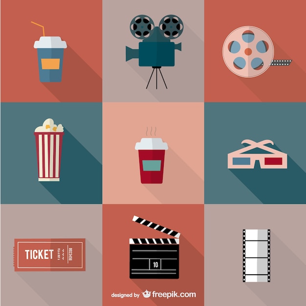 Free Vector movie cinema icons
