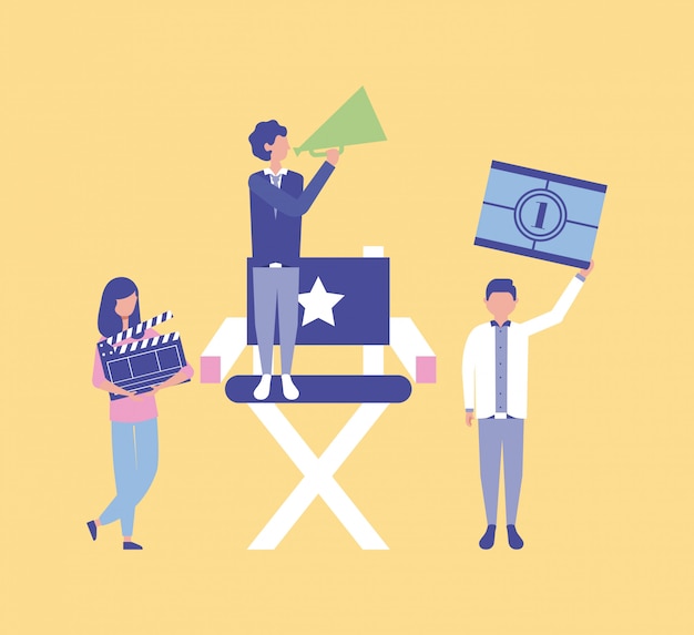 Free vector movie people production