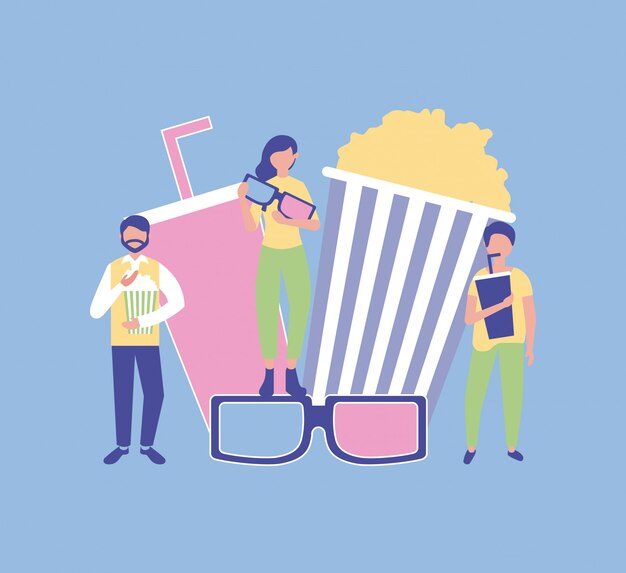 Free vector movie people production