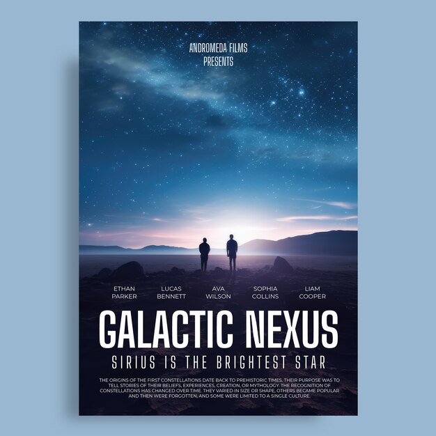 映画ポスターのテンプレートデザイン