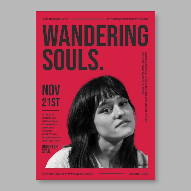 Movie poster template design