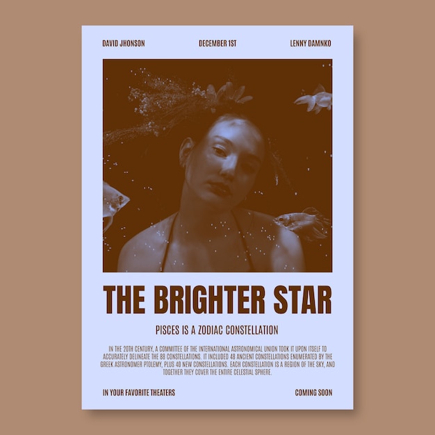 Movie poster template design