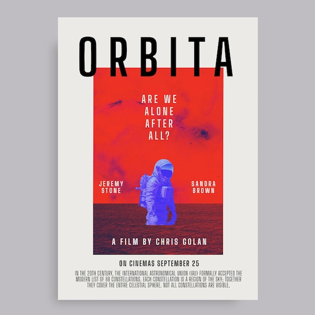 Movie poster template design