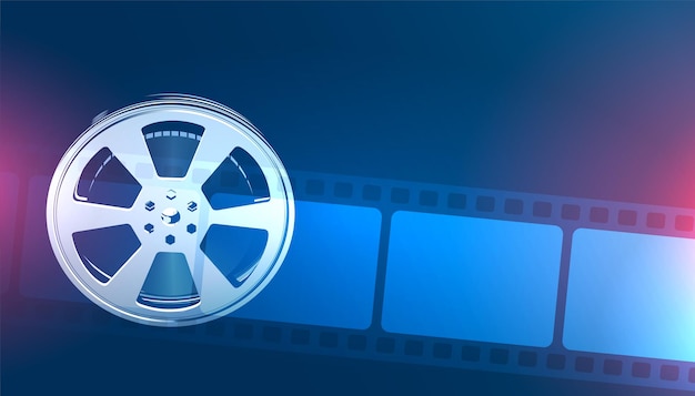 Free vector movie roll and film strip background