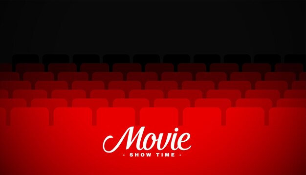 Movie row seats cinema theater background