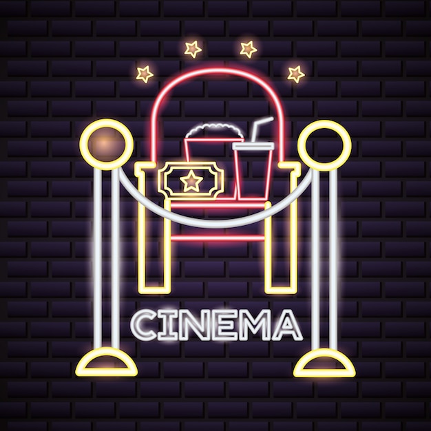 Movie time neon sign