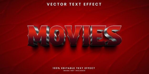 Movies editable text effect