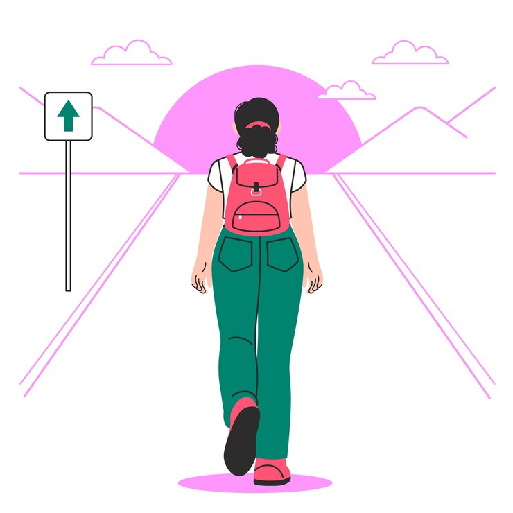 Free Vector moving forward concept illustration