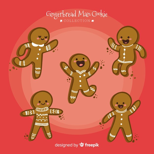 Moving gingerbread man collection