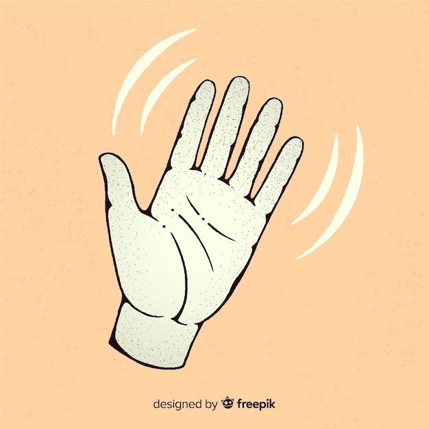 Бесплатное векторное изображение Перемещение фона руки