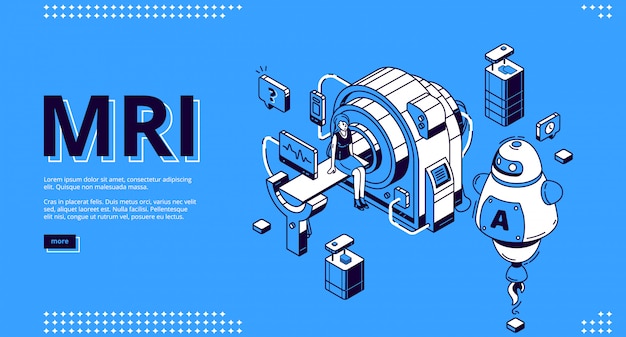 Scanner mri con web design paziente e medico