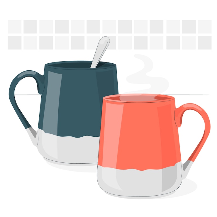 無料Vector カップのコンセプトイラスト