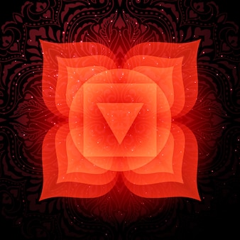 Premium Vector | Muladhara chakra with mandala. root chakra.