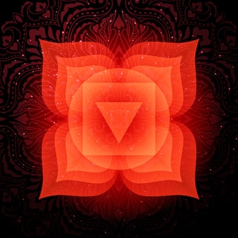 Premium Vector | Muladhara chakra with mandala. root chakra.